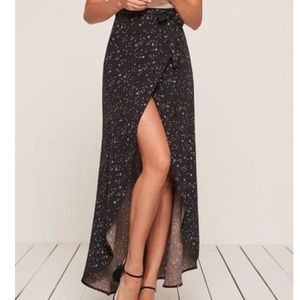 Reformation Lucia Galactic Wrap Skirt - Medium